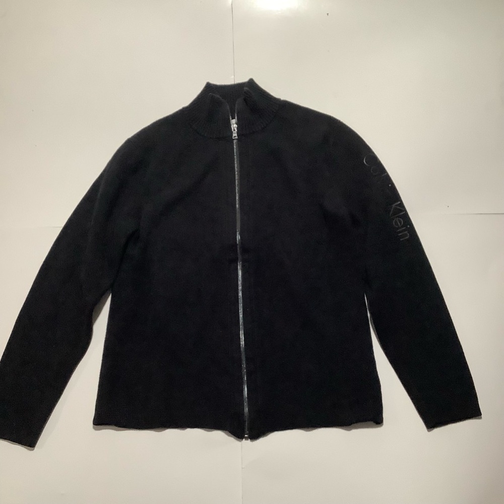 Calvin Klein Charcoal Full-Zip Sweater
